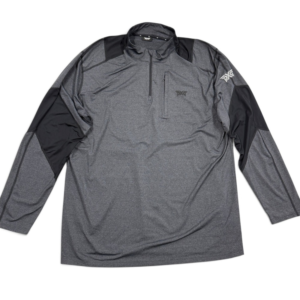 PXG Parsons Xtreme Golf Mens 2XL 1/4 Quarter Zip Pullover Heather Grey